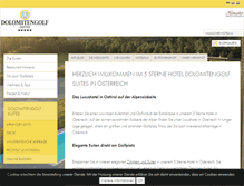 Tablet Screenshot of dolomitengolf-suites.com